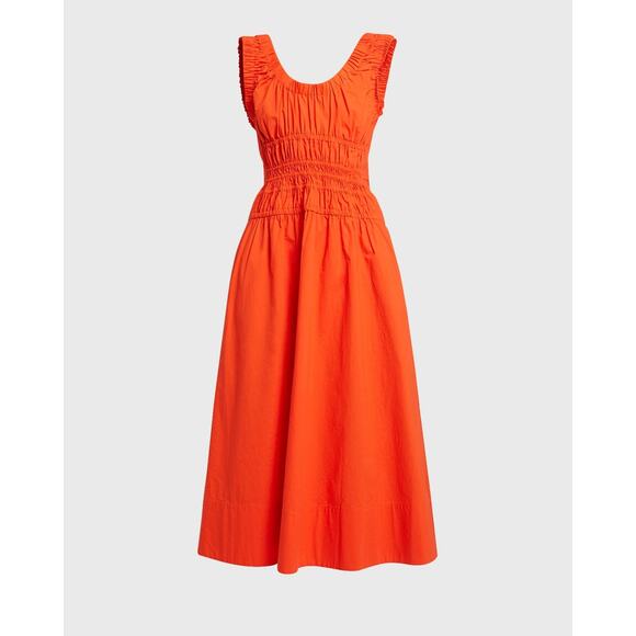 Proenza Schouler White Label Penny Midi Dress In Poplin - 12 - Picture 1 of 6